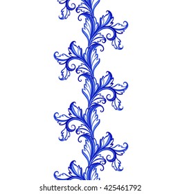 Vector floral watercolor texture pattern with flowers.Watercolor floral pattern.Blue flowers pattern.Seamless pattern can be used for wallpaper,pattern fills,web page background,surface textures