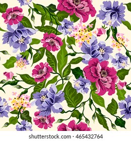 Muster der Vectorfloralen Aquarellstruktur.Muster der Aquarellblorstruktur.Nahtlose Muster können für Tapeten, Muster, Webseitenhintergrund, Oberflächenstrukturen verwendet werden