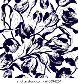 Patrón de textura de acuarela floral vectorial.Se puede utilizar un patrón sin soldadura para papel pintado, rellenos de patrones, fondo de página web, texturas superficiales