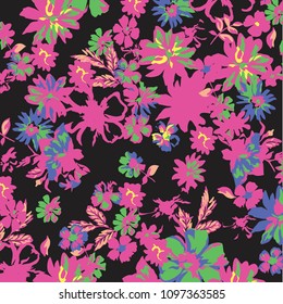 Vector floral watercolor texture pattern.wallpaper pattern fills,web page background,surface textures