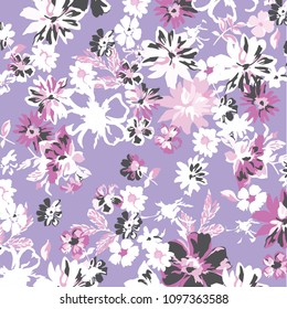 Vector floral watercolor texture pattern.wallpaper pattern fills,web page background,surface textures