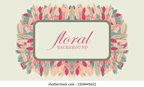 vector floral wedding invitation card