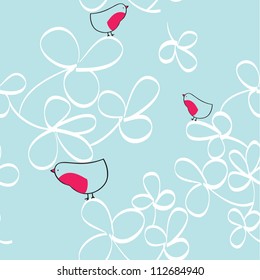 vector floral winter seamless