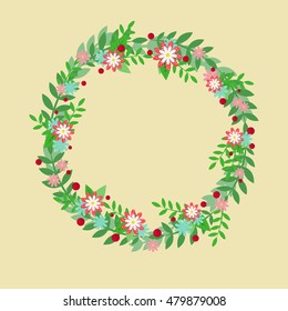 Vector floral wreath