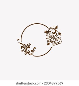 Vector floral con forma circular.