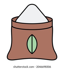 Vector Flour Filled Outline Icon Design
