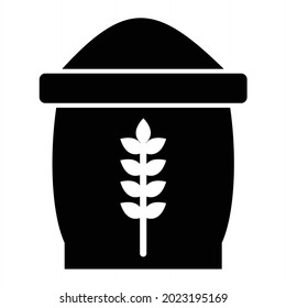 Vector Flour Glyph Icon Design
