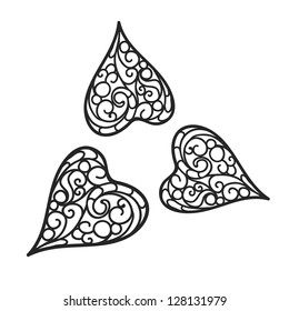 Vector flourish background black and white colored