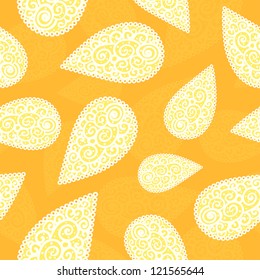 Vector flourish background orange colored