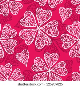 Vector flourish background white and pink colored