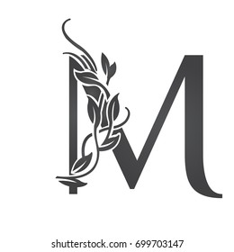 Vector Flourish Black Letter M Logo Stock Vector (Royalty Free ...