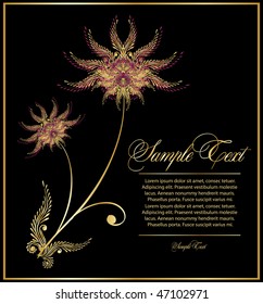  vector flourish illustration for design