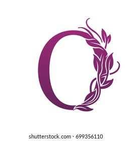 Vector Flourish Purple Letter O Logo