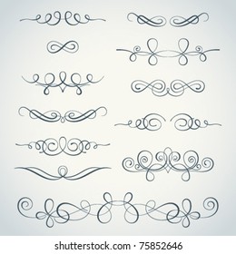 Vector flourishes collection