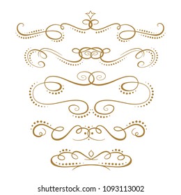 Vector flourishes set on a white background