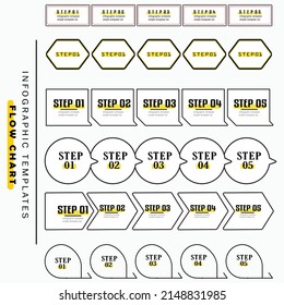 Vector flow chart, Infographic label design template with icons