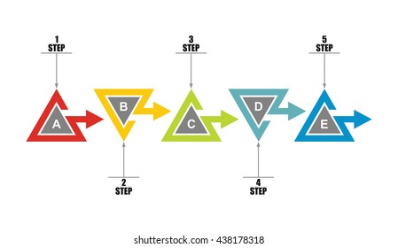 Vector flow chart template, with arrows