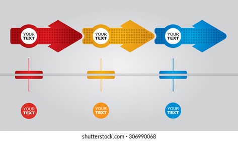 Vector flow chart template, with copy space area