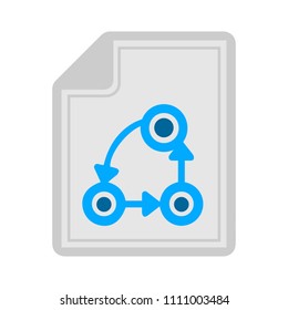 Vector Flowchart Document Symbol. Information Page - Flow Diagram Document Icon