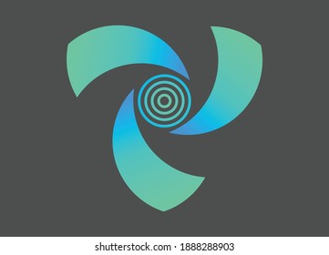 Flor vectorial, emblema abstracto, concepto de diseño, logotipo, elemento de logotipo para la plantilla