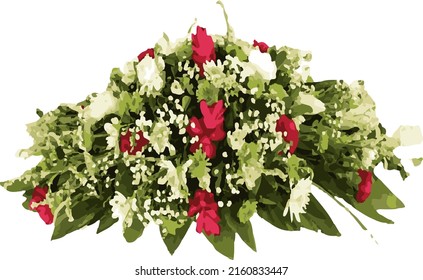 vector flower arrangement a combination of art and the beauty of flower colors that are good to associate with several objects
