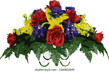 vector flower arrangement a combination of art and the beauty of flower colors that are good to associate with several objects