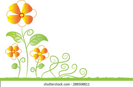 vector flower with background