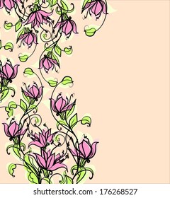  VECTOR    Flower background for design
