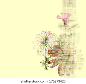  VECTOR    Flower background for design