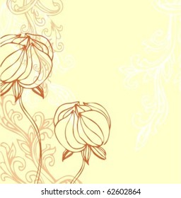  VECTOR  Flower background for design