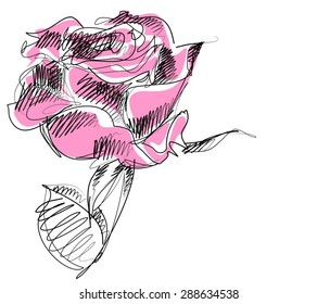  VECTOR    Flower background for design with rose 