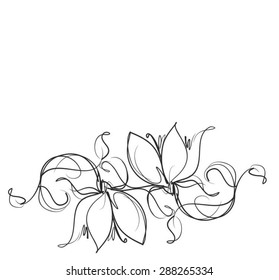 VECTOR    Flower background for design with a tulip