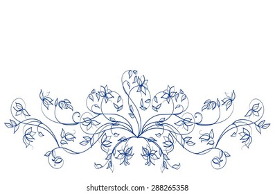 VECTOR    Flower background for design with a tulip