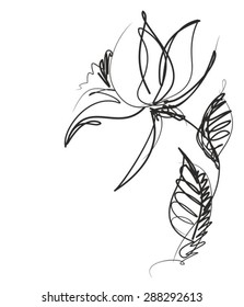  VECTOR    Flower background for design with a tulip