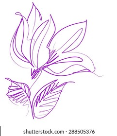 VECTOR    Flower background for design with a tulip  