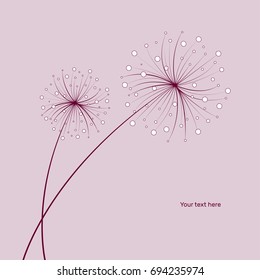 vector flower background drawn graphically