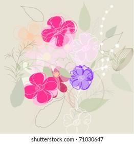 Vector flower background (eps 10)