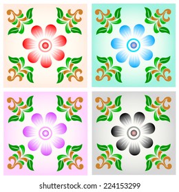 Vector flower background. Eps10