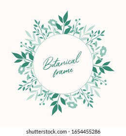 Vector flower background. Floral frame