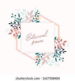Fondo floral vectorial. Marco floral