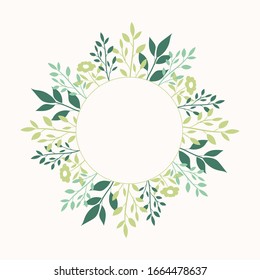 Vector flower background. Floral frame