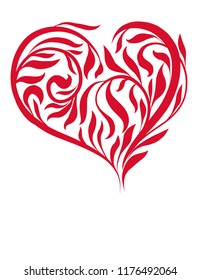 VECTOR  Flower background with heart to the Valentine's day. wedding, love, invitation