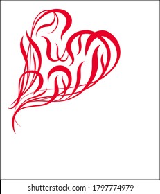 VECTOR  Flower background with heart to the Valentine's day. wedding, love, invitation

