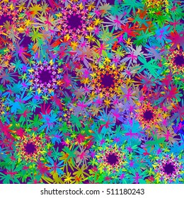 Vector flower background illustration. (No Transparency)