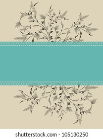 vector flower background for invitation