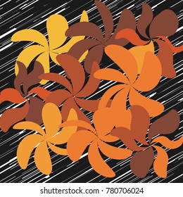 Vector Flower Background Ornament, Minimalistic Fashion Ornament, Pattern with Beautiful Flowers