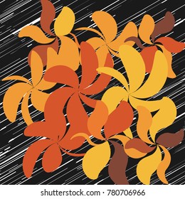 Vector Flower Background Ornament, Minimalistic Fashion Ornament, Pattern with Beautiful Flowers