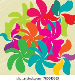 Vector Flower Background Ornament, Minimalistic Fashion Ornament, Pattern with Beautiful Flowers