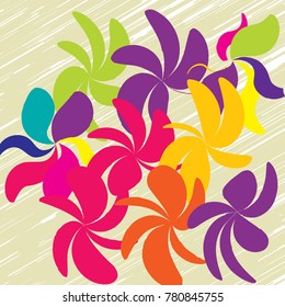 Vector Flower Background Ornament, Minimalistic Fashion Ornament, Pattern with Beautiful Flowers