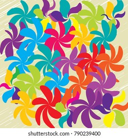Vector Flower Background Ornament, Minimalistic Fashion Ornament, Pattern with Beautiful Flowers